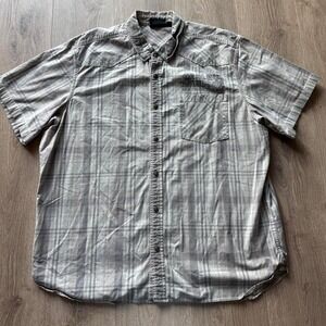 Harley‎ Davidson Plaid Button Up Shirt Wing Back Logo Biker 3XL
